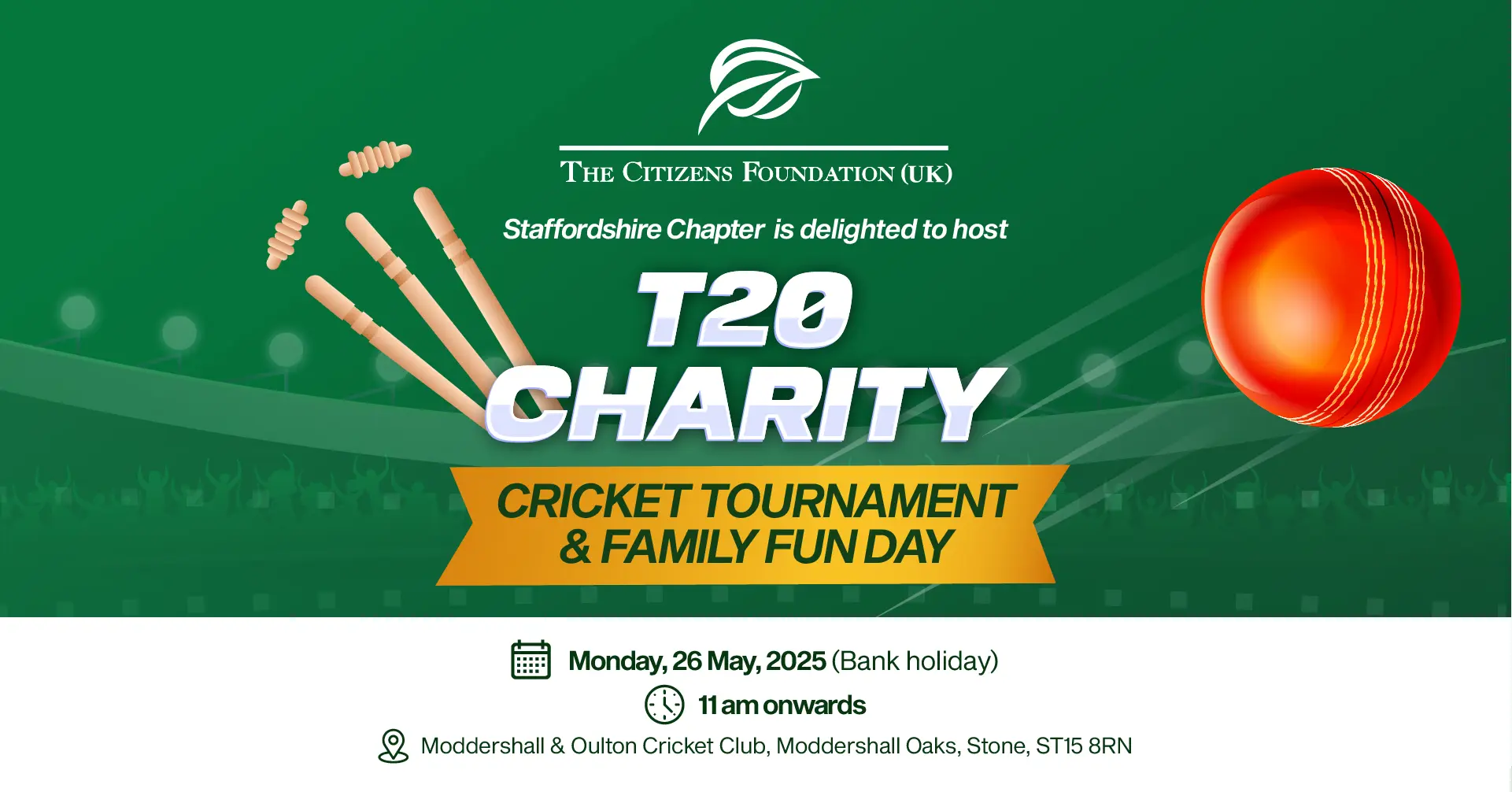 Staffordshire T20 Cricket Tournament & Family Fun Day 2025
