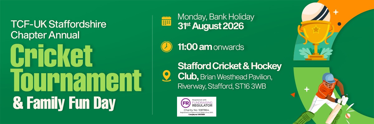 TCF-UK Staffordshire Chapter Annual Cricket Tournament 2026